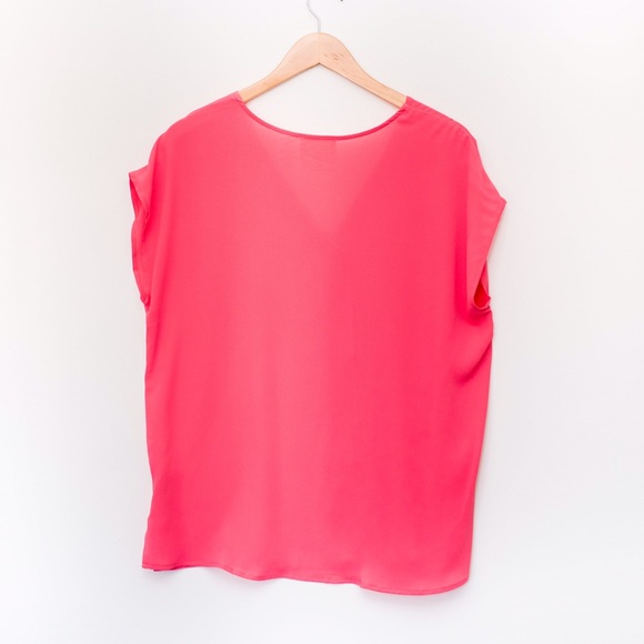 SOLD OUT! Navy Chiffon Top - Picture 2 of 2