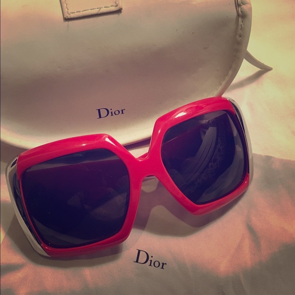 Dior Red Diorissima 1 Square Sunglasses