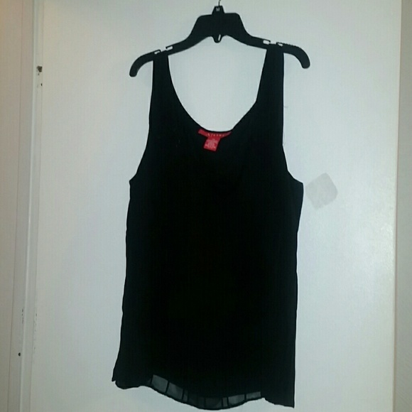 Black chiffon tank top