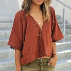 Free People Cotton Voile Away We Go Pullover