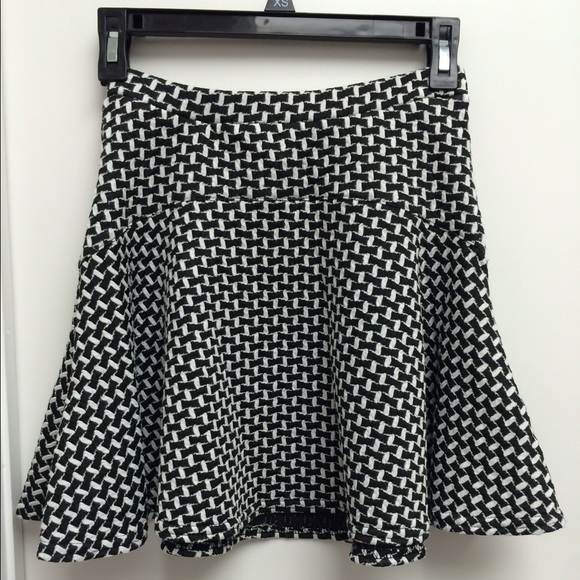 Black and white patterned skirt