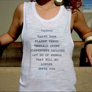TAURUS ZODIAC MUSCLE TEE