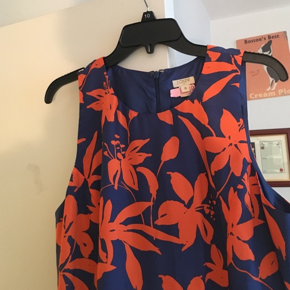 J. Crew Dresses - Orange and blue jcrew floral dress J. Crew Dresses - Orange and blue jcrew floral dress