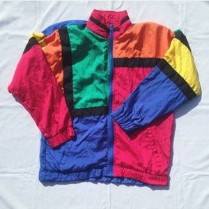 *RARE* Vintage Architect Color Block Windbreaker