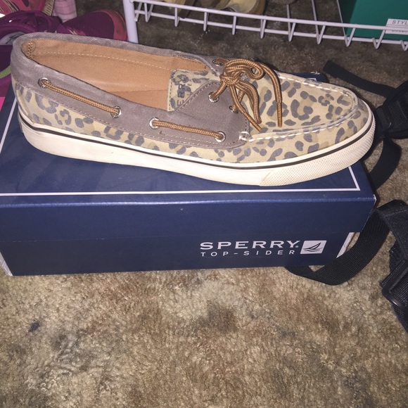 Cheetah print sperry boat shoes - Picture 1 of 4