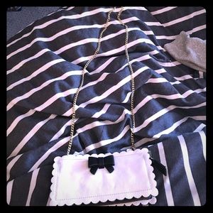 Betsey Johnson Bags - Black and white scallop bag with bow Betsey Johnson Bags - Black and white scallop bag with bow