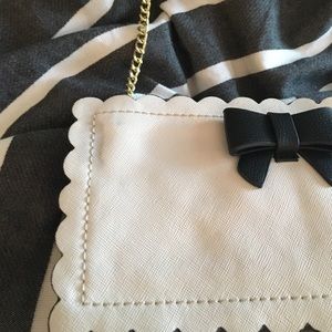 Betsey Johnson Bags - Black and white scallop bag with bow Betsey Johnson Bags - Black and white scallop bag with bow