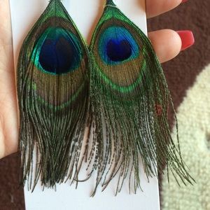 Peacock Feather Earrings