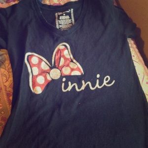 Black vneck Disney hardly worn