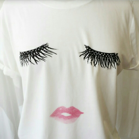 White Oversized Rolled Sleeve Boyfriend Graphic T - Picture 2 of 4