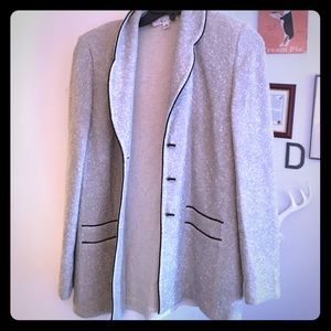 St. John Jackets & Coats - St. John gray and black cardigan St. John Jackets & Coats - St. John gray and black cardigan