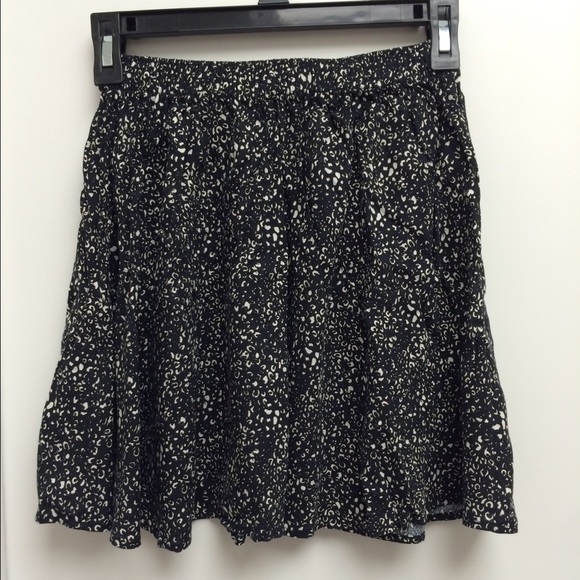 Black and white patterned skirt