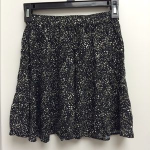 Black and white patterned skirt