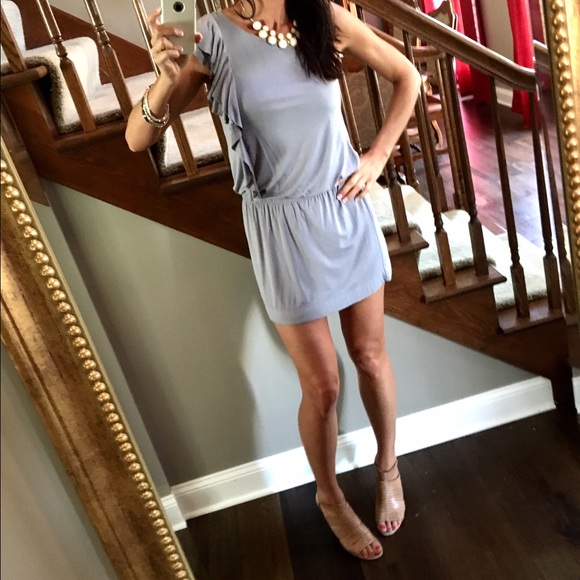 Gray One Shoulder Dress Brand: Express