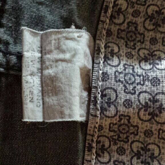 SOLD - Faded funky denim capri pants w/grommets - Picture 6 of 6