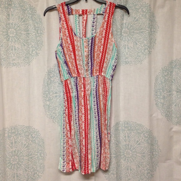 Rainbow Aztec print Dress