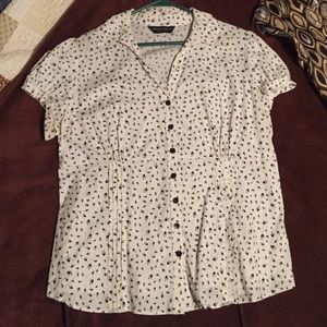 Cotton short sleeve printed blouse- UK size 20