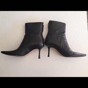 Jimmy Choo London Leather Ankle Boots - size 37