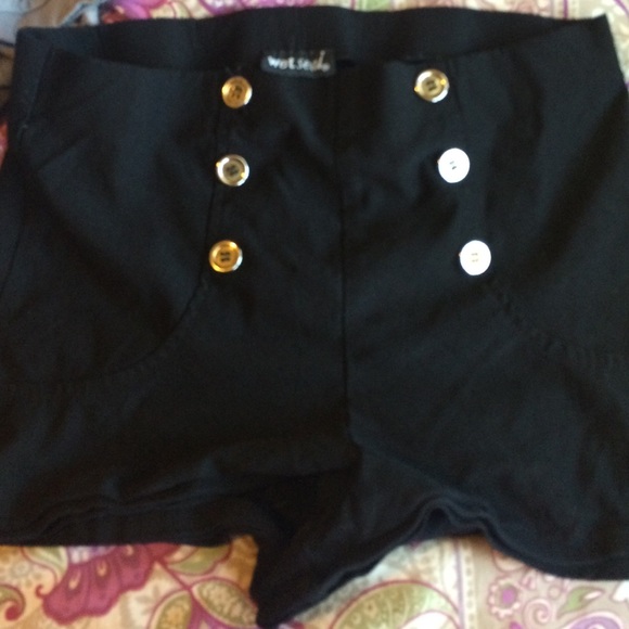 High waisted sailor shorts
