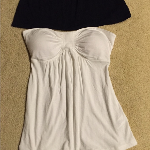 Strapless tops w/ bra. 2 for 1