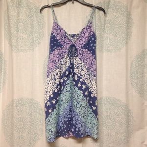Cool colored Floral Casual Dress