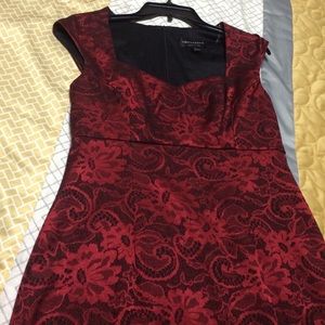 Red and black special occasion dress