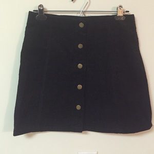 Front button up mini skirt