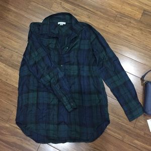 Loft green plaid tunic