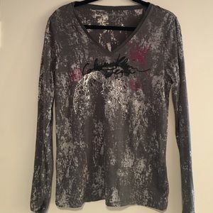 Calvin Klein Jeans fitted v-neck long sleeve