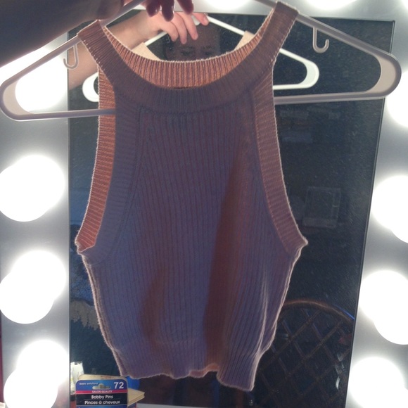 Sweater Thin Strapped Crop Top - Picture 1 of 3