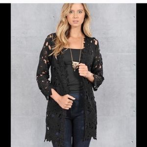 Black lace kimono