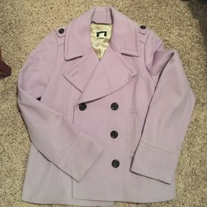J. Crew Lilac Wool Pea Coat