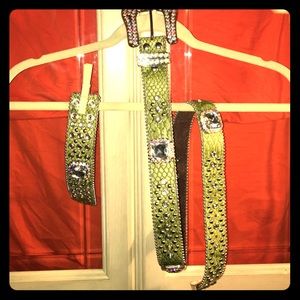 Leather Bracelet and Belt