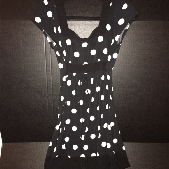 Black/ white polka dot dress