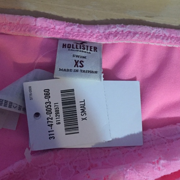 Hollister Pink Floral Lace Bikini Bottom - Picture 3 of 4