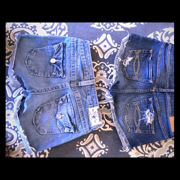 Short shorts . True religion and Abercrombie.