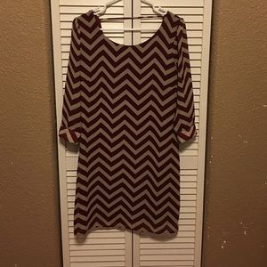 Chevron Print Dress👗