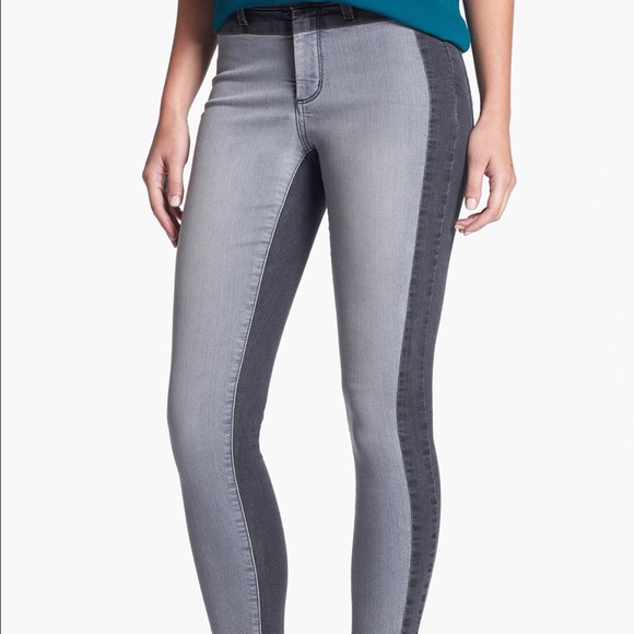 NYDJ Gray Two Tone Skinny Jeans Size 16