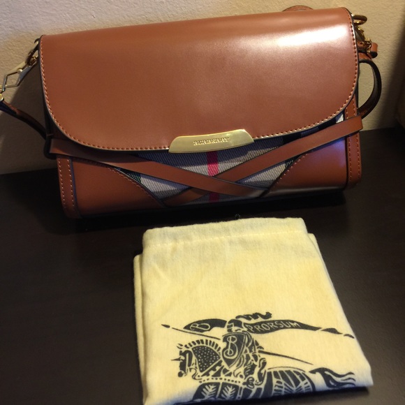 Burberry bridle house check and leather crossbody