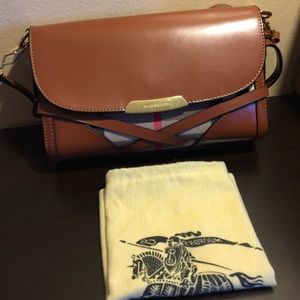 Burberry bridle house check and leather crossbody