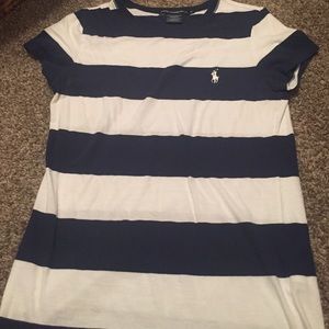 Ralph Lauren blue and white top!