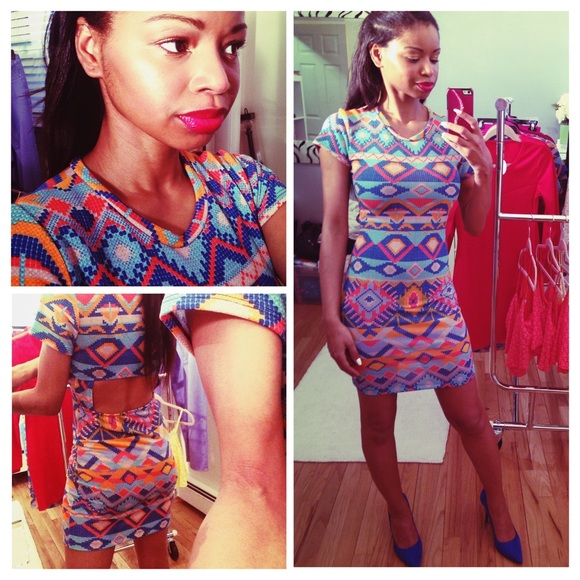 Aztec Cut-Out Dress - Picture 4 of 4