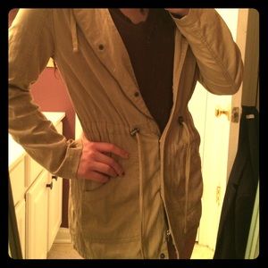 Hooded Tan Utility Jacket