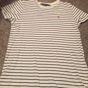 Ralph Lauren blue and cream top