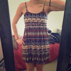 SOLD Boho tribal Print Sun Dress