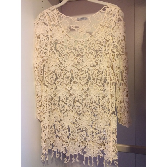 Lace see-through dress