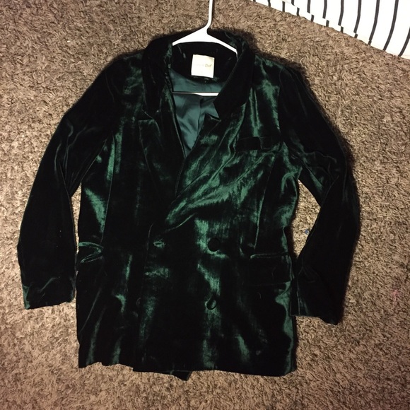 Velvet green blazer