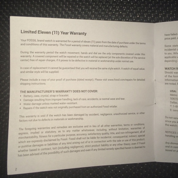 ROSE GOLD FOSSIL WATCH - Picture 4 of 4