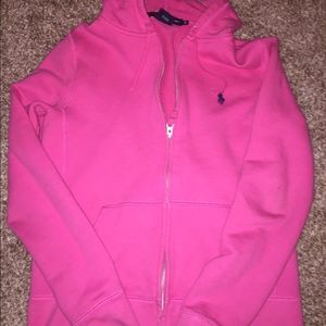 Pink zip up hoodie