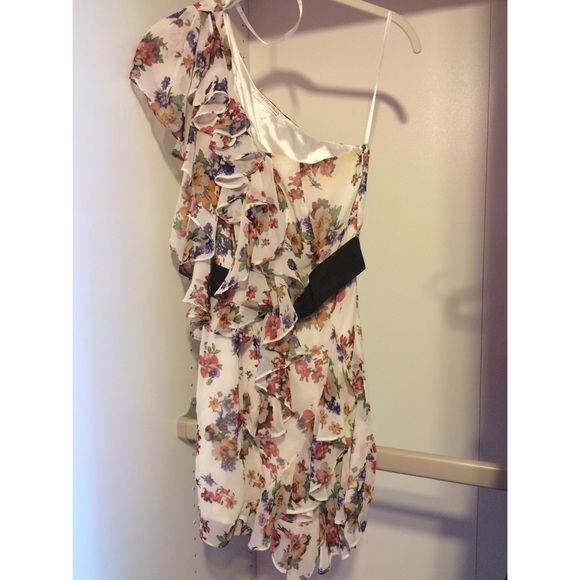 Floral one shoulder dress